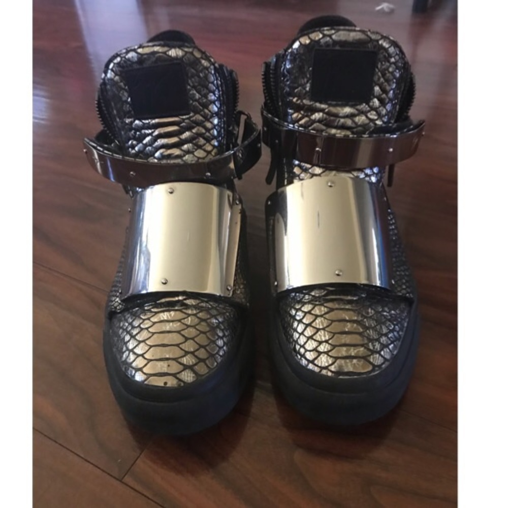 Black And Silver Python Giuseppe Zanotti Sneakers - image 1